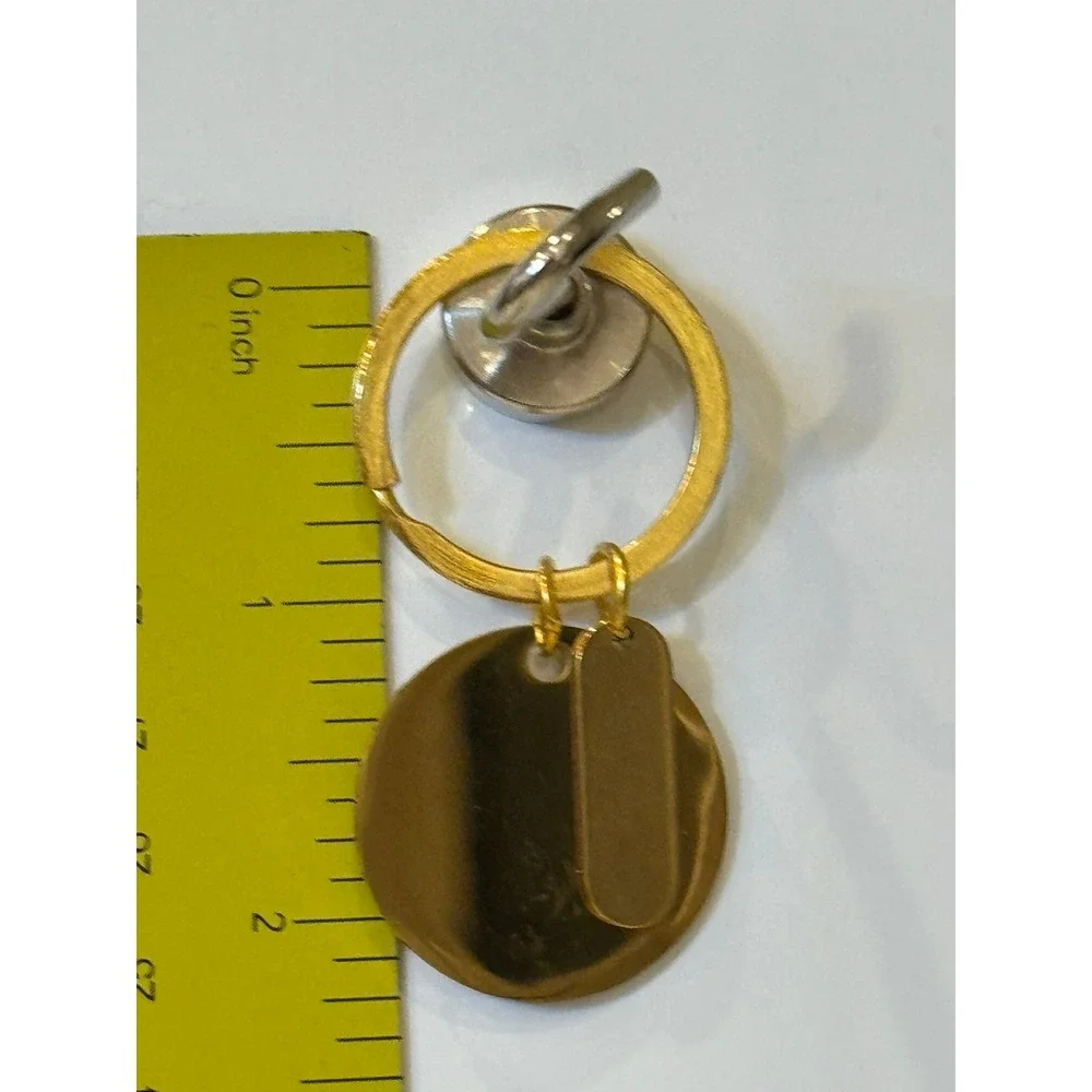 Inspirational Thank You Keychain Gold Tone Motivational Quote Medallion Charm